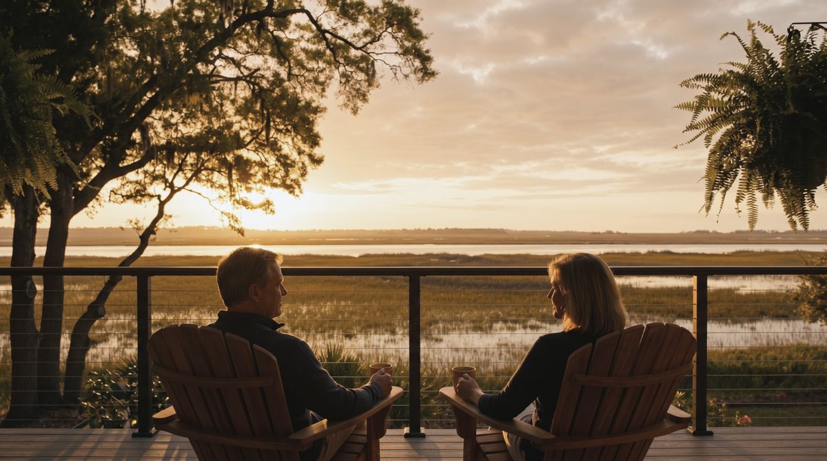 Reference snap provided by the client, marsh-front deck